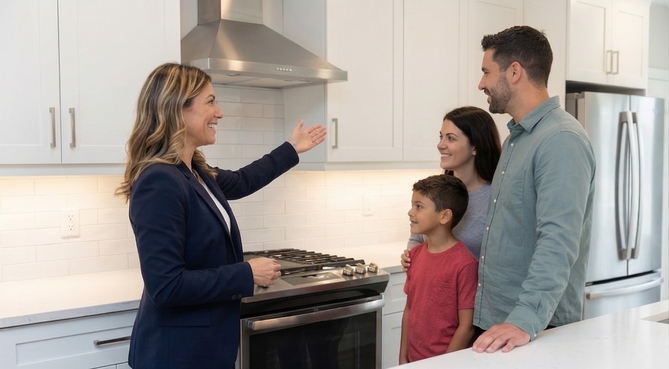 Courtney Showing New Kitchen Remodel